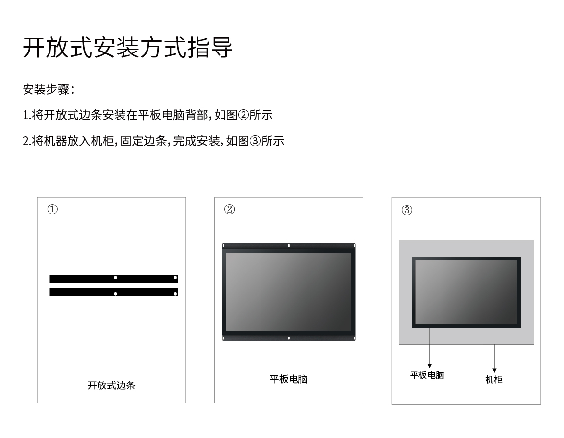 開放式安裝指導(dǎo),開放式工業(yè)平板一體機,開放式顯示器